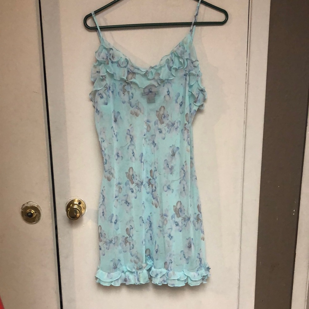 Floral Ruffle Slip Dress